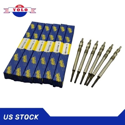 6Pcs Diesel Glow Plugs For Jeep Grand Cherokee Ram 1500 2014-2019 3.0L V6 Foto 1 de 4