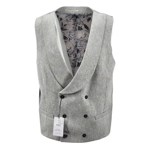 M&S COLLECTION Wool Rich Tweed Double Breasted Waistcoat RRP £70.00 - Picture 1 of 5
