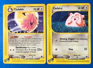 Clefairy 101/165 & Clefable 041/165 Expedition Base Set Regular LOT MP - Bild 1 von 6