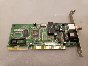 Vintage ISA UMC UM9007F Network NIC Ethernet Adapter LAN Card, BNC, RJ45 - Afbeelding 1 van 3