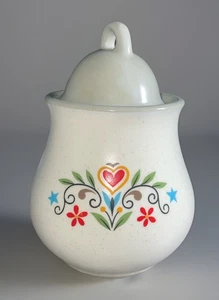 VTG Harker Provencal Wreath French Country Rooster Sugar Bowl Stoneware - Picture 1 of 6