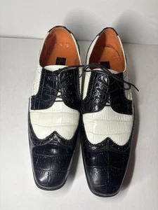 Zapatos de espectador Ferro Aldo 10.5 D blanco y negro para hombre - Imagen 1 de 13