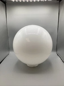 Vintage LARGE 37 Inch Circumference 4” Fit Milk Glass Globe, Light Fixture Shade - Picture 1 of 7