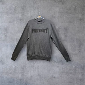 Mens Grey Cotton Fortnite Logo Jumper Size Medium 2018 primark never Worn 368 - Picture 1 of 12