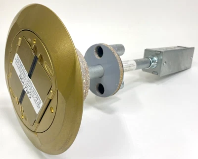 Hubbell S1PT4X4BRSJ Latón 4x4 Clasificado contra Incendios Poke-Thru Piso 4 Receptáculos 20A 125V Foto 1 de 4