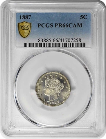 1887 Liberty Nickel PR66CAM PCGS Cover