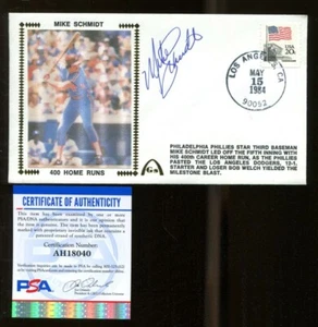 Mike Schmidt Signed '84 Gateway FDC Autographed 400 HRs PSA/DNA AH18040 - Picture 1 of 1