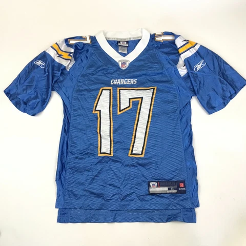 San Diego Chargers Football Jersey Size Small Reebok Blue NFL Football Blue Boy Cover