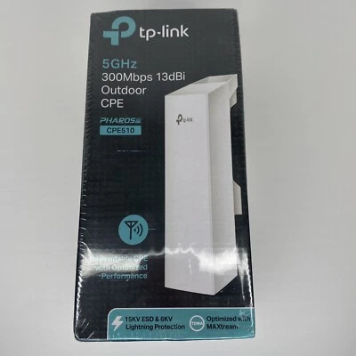 TP Link CPE510 Range Extender 5GHz 300Mbps WiFi Outdoor Access Point NIB N300 - Image 1 of 4