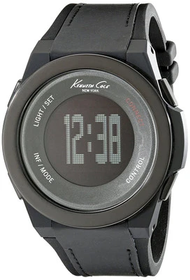 Kenneth Cole 10022805 New York Connect Black Dial Silicone Strap Men's Watch - Image 1 of 2