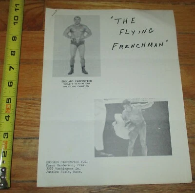1968 Edouard Carpentier Fan Club Newsletter Flying Frenchman WWWF NWA AWA WWE - Image 1 of 4