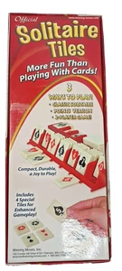 Official Solitaire Tiles Like Playing Cards Solitary Board Game Clean & Complete - Picture 1 of 8