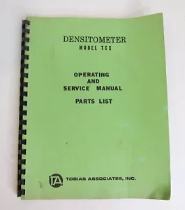 Operating and Service Manual for TOBIAS ASSOCIATES TCX DENSITOMETER, REPAIR - Picture 1 of 3