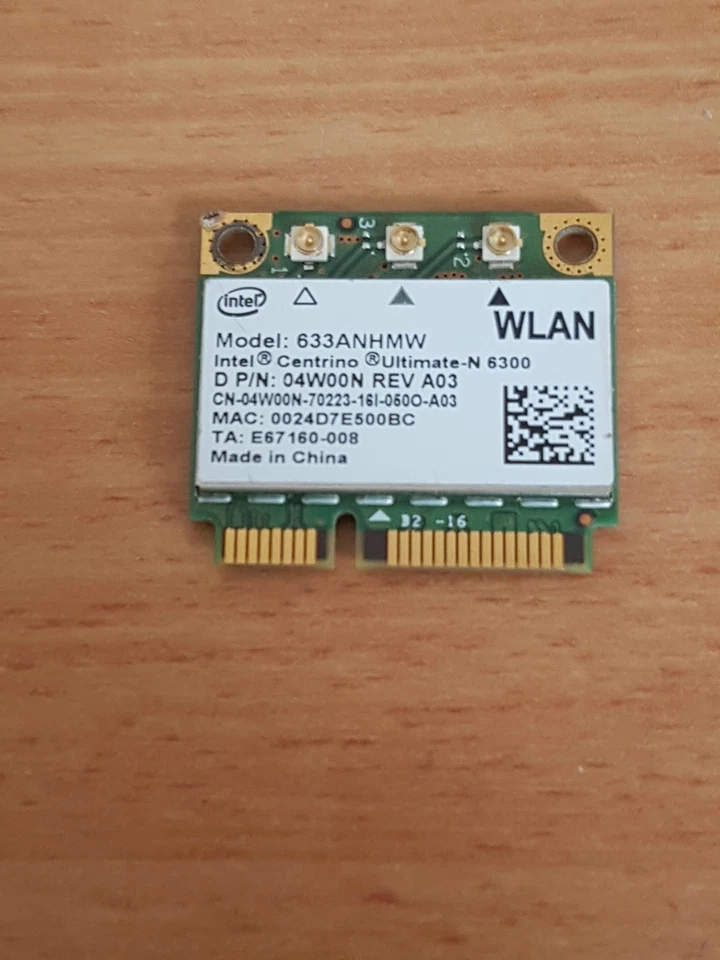 Dell 4W00N Intel 633ANHMW Centrino Ultimate N PCIe Mini WLAN WIFI Card - Bild 1 von 1