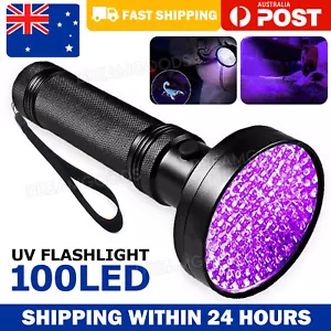 100 LED UV Flashlight Torch Light Lamp Ultraviolet Blacklight Aluminum 395 nM - Picture 1 of 10