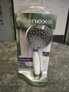POLLENEX POURING RAIN PORCELAIN HAND HELD SHOWERHEAD DP2008 (m) - Picture 1 of 7
