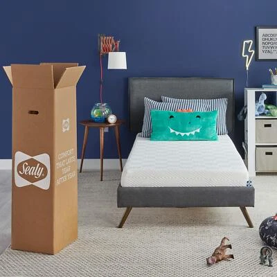 Sealy 6" Medium-Firm Memory Foam Mattress w/CopperChill Technology, Twin, White - Image 1 of 4