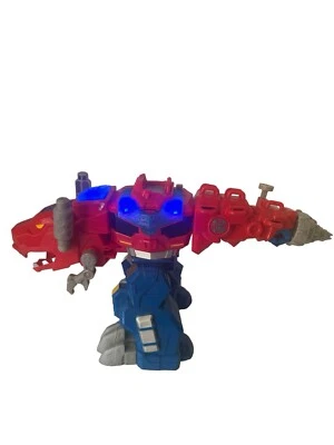 Playskool Heroes Transformers Rescue Bots 9” Optimus Primal T-Rex Tested Talks - Image 1 of 4