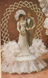 New Wilton "Heavenly" Designer Series Wedding Cake Top, grey Tux  # 118-603 - Picture 1 of 11