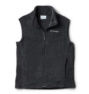 Columbia Youth Boys Steens Mtn Fleece Vest, Charcoal Heather, X-Small - Picture 1 of 9