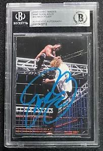 MANKIND MICK FOLEY SIGNED 2000 COMIC IMAGES ROCK SOLID #55 CARD BECKETT 712 - Picture 1 of 2