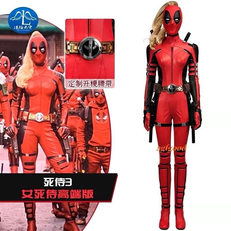 Deadpool 3 Lady Deadpool Wanda Wilson Cosplay Costume Jumpsuit Halloween Outfits - Image 1 of 4