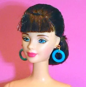Dreamz NEON BLUE MOD HOOPS Hoop Earrings Jewelry for 11.5" doll - Picture 1 of 2