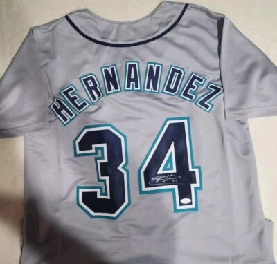 FELIX HERNANDEZ signed Custom Jersey auto autograph certified size XL - Image 1 of 2