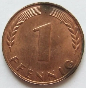 Moneda Banco de los Países Alemanes 1 penique 1949 J en casi brillo de sello - Imagen 1 de 2