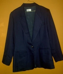 Chaqueta Blazer Azul Kathy Lee Talla 6 ¡Envío Gratuito en EE. UU.! - Imagen 1 de 3