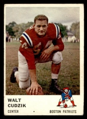 1961 Fleer Football #182 Walt Cudzik VG - Image 1 of 2
