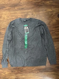 NICOLE MILLER DAMEN CARDIGAN PULLOVER MIT GLITZERDETAIL (ANTHRAZIT XL) NEU MIT ETIKETT - Bild 1 von 3