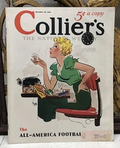 COLLIER'S WEEKLY MAGAZINE - DECEMBER 19, 1936 - EARL OLIVER HURST COVER ILLUST - Imagen 1 de 21