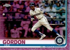 2019 Topps Chrome PINK #196 Dee Gordon - Seattle Mariners