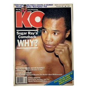 KO Boxing Magazine December 1988 Sugar Ray Robinson Cover w Pinup No Label - Picture 1 of 3