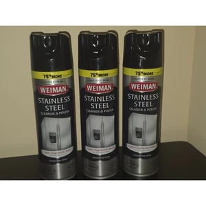 Weiman Stainless Steel Cleaner & Polish 17 OZ 3 Pack Free Shipping - Picture 1 of 2