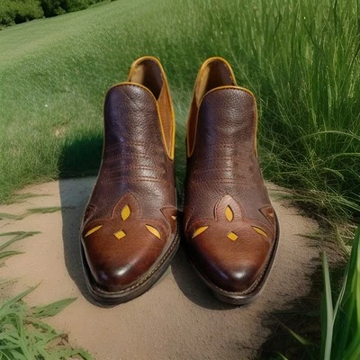 🔥 Botín Chelsea Vaquero Occidental Marca Lucky para Mujer Talla 10 Dos Tonos Marrón Foto 1 de 4