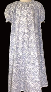 Girl long full gown cotton floral dress modest CUSTOM blue size XS S M L XL - Picture 1 of 1