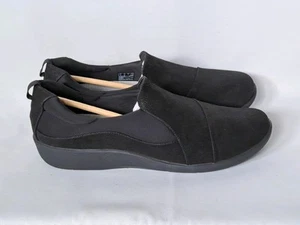 Clarks Cloudsteppers "Sillian Paz" Black Slip On Flats Size 12M NEW NIB - Picture 1 of 11