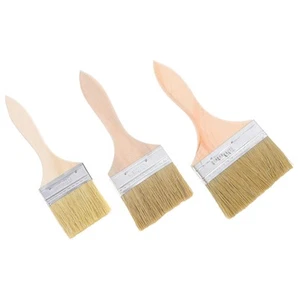Cepillo de pintura con mango de madera de 3 piezas pinceles pequeños para pintura al óleo de cubierta - Imagen 1 de 12