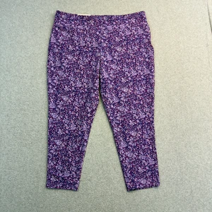 Terra Sky Leggings Damen 0X Lila Abstraktes Print High Rise Bunt NEU - Bild 1 von 10