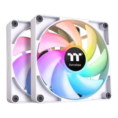 Thermaltake CT120 ARGB Sync White 120mm Cooling Fan PWM 2000RPM 9 LEDs - Image 1 of 4