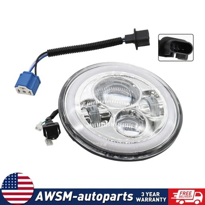 7 inch LED Headlight  Projector For Harley-Davidson Softail FatBoy FLSTF - Изображение 1 из 4