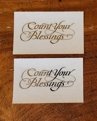 Mrs. Grossman Two Half Strip Stickers ~ Reflections.........Count Your Blessings - Image 1 of 2