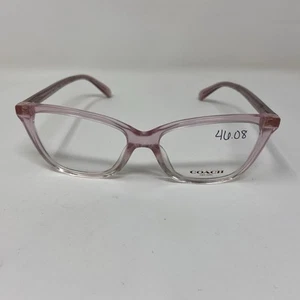 COACH HC 6206U 5738 TRANSPARENT PINK CLEAR 52-14-140 Eyeglasses 146X - Picture 1 of 8