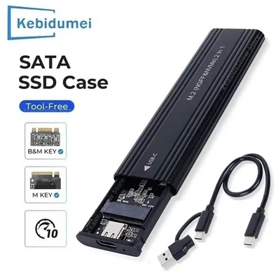 SATA M.2 SSD Gehäuse USB-C 10Gbps – Aluminium externes Case 2230-2280 - Bild 1 von 4