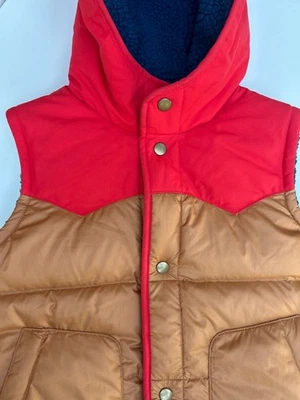 Patagonia Kid's Boys' Hooded Down Vest Bivy Colorblock Size Large (12) (01115B) - Image 1 of 4