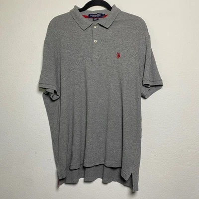 Polo Assn Luxury Feel Para Hombres XL Gris Manga Corta Bordado Polo Preppy Foto 1 de 4