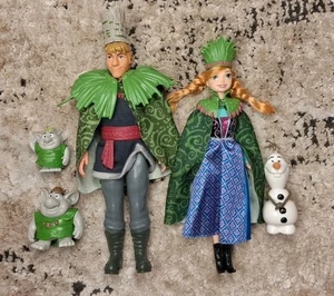 DISNEY FROZEN DOLL BIG BOX DELUXE TROLL WEDDING SET WITH OLAF TROLLS COMPLETE - Picture 1 of 1