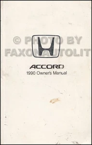 1990 Honda Accord 4 door Sedan Owners Manual Owner User Guide Book DX EX LX - Bild 1 von 2